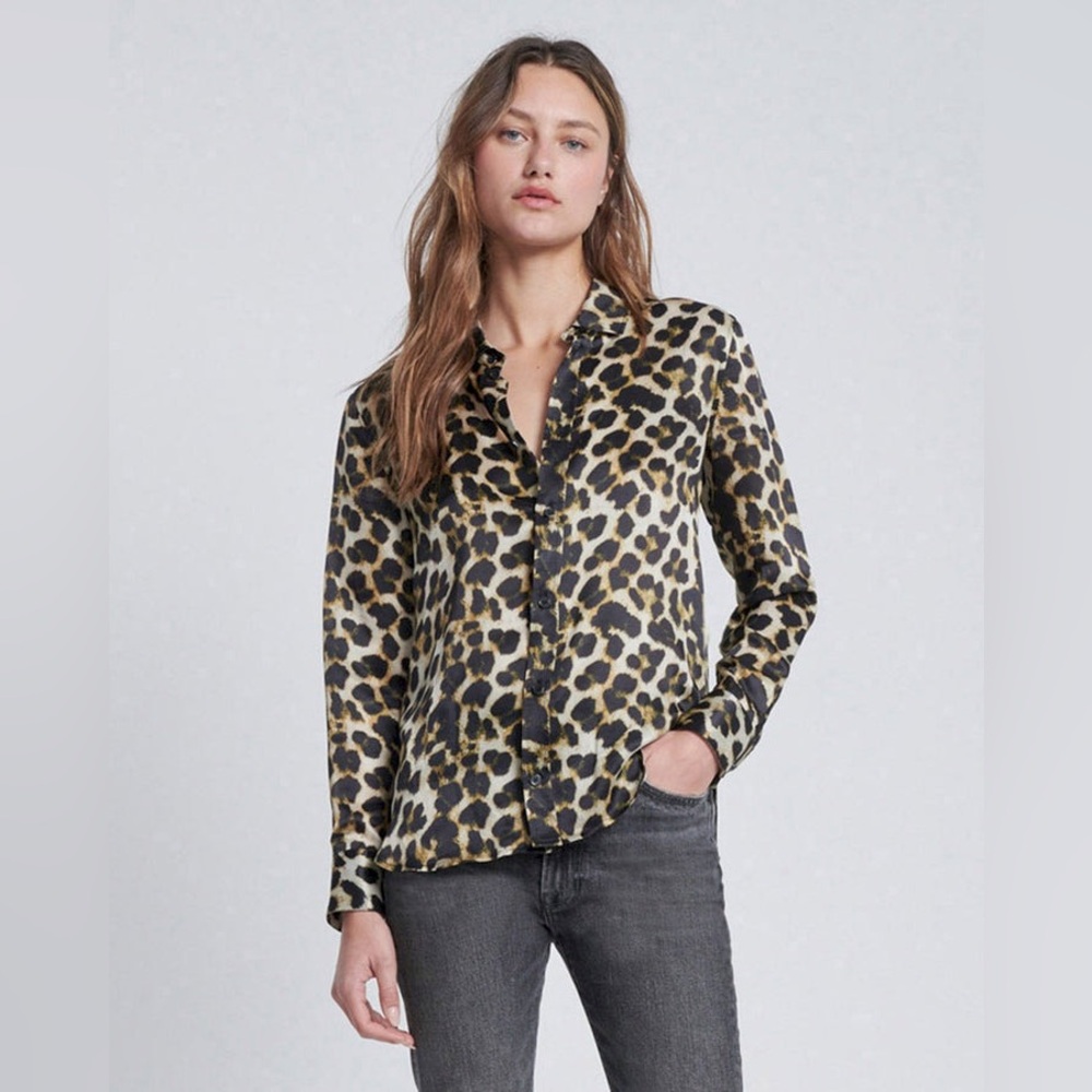 NWOT 7 for All Mankind Silk button up shirt